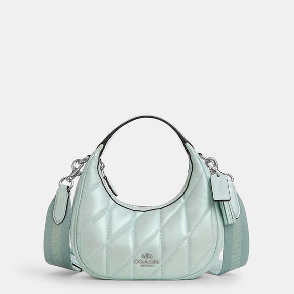 Coach Handbags - Coach Carmen Mini Crossbody Bag In /Silver/Green NWT